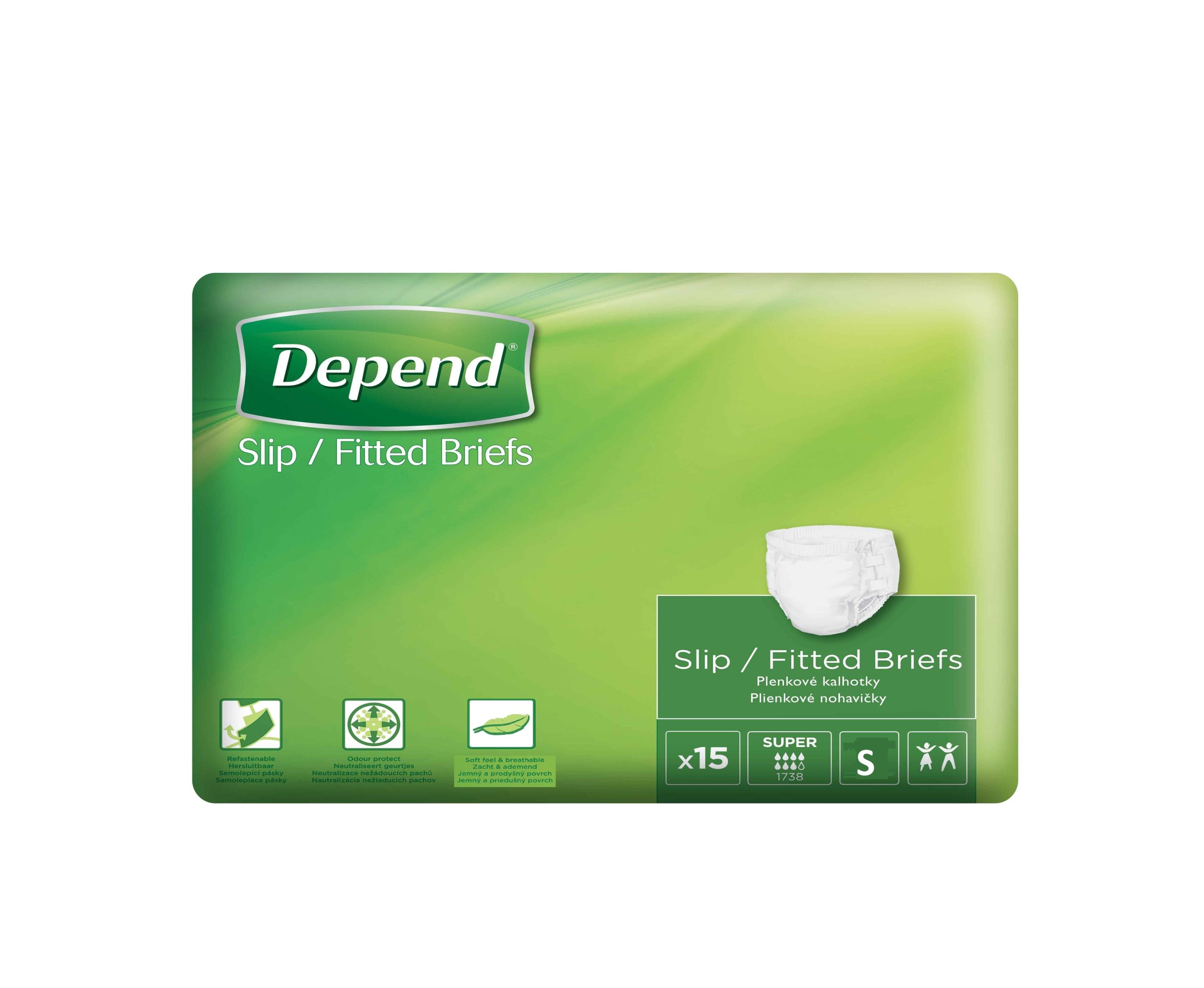 Depend Slip Super S inkontinenční kalhotky 15 ks Depend