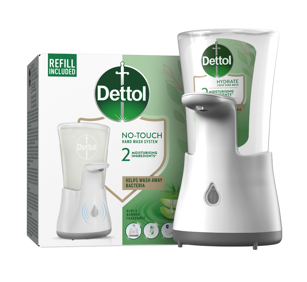 Dettol Bezdotykový dávkovač mýdla Jemná aloe 250 ml Dettol
