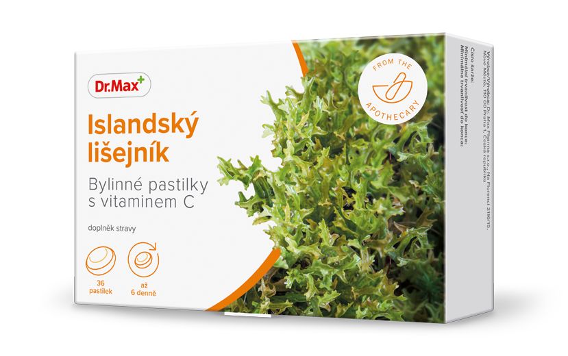 Dr. Max Islandský lišejník bylinné pastilky 36 pastilek Dr. Max