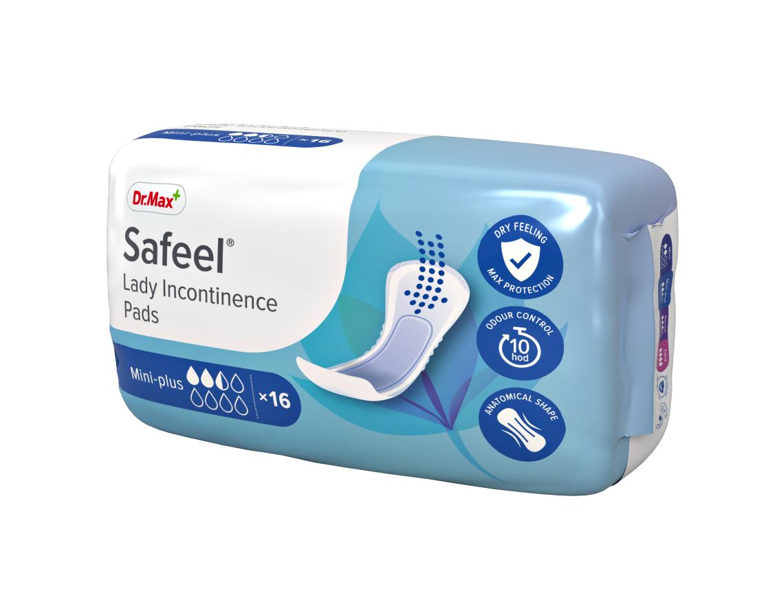Dr. Max Safeel Lady Incontinence Pads Mini plus inkontinenční vložky 16 ks Dr. Max