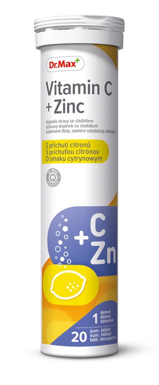 Dr. Max Vitamin C + Zinek 20 šumivých tablet Dr. Max