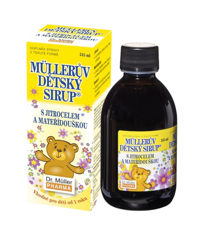 Dr. Müller Müllerův dětský sirup s jitrocelem a mateřídouškou 245 ml Dr. Müller