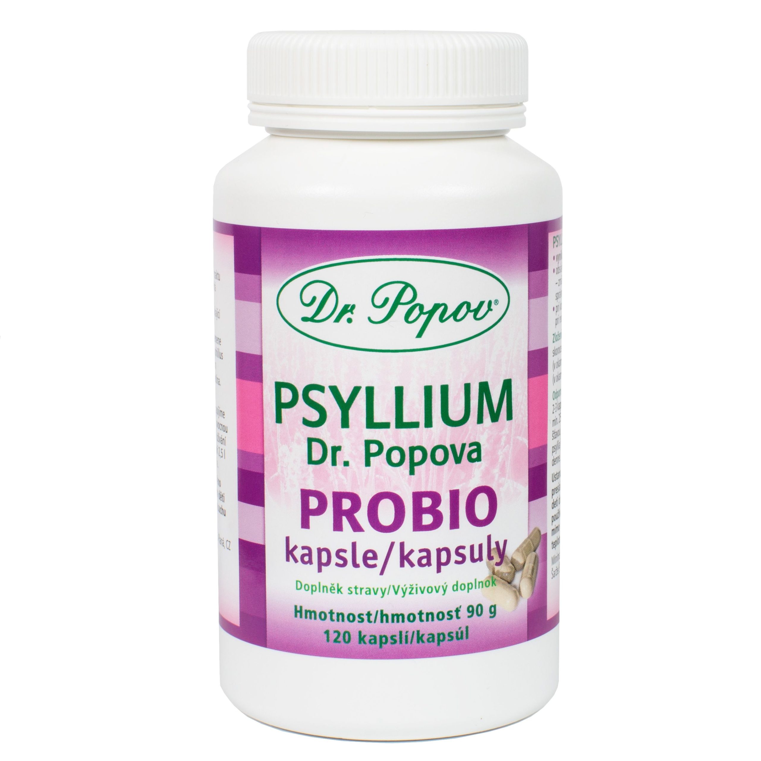 Dr. Popov Psyllium Probio 120 kapslí Dr. Popov