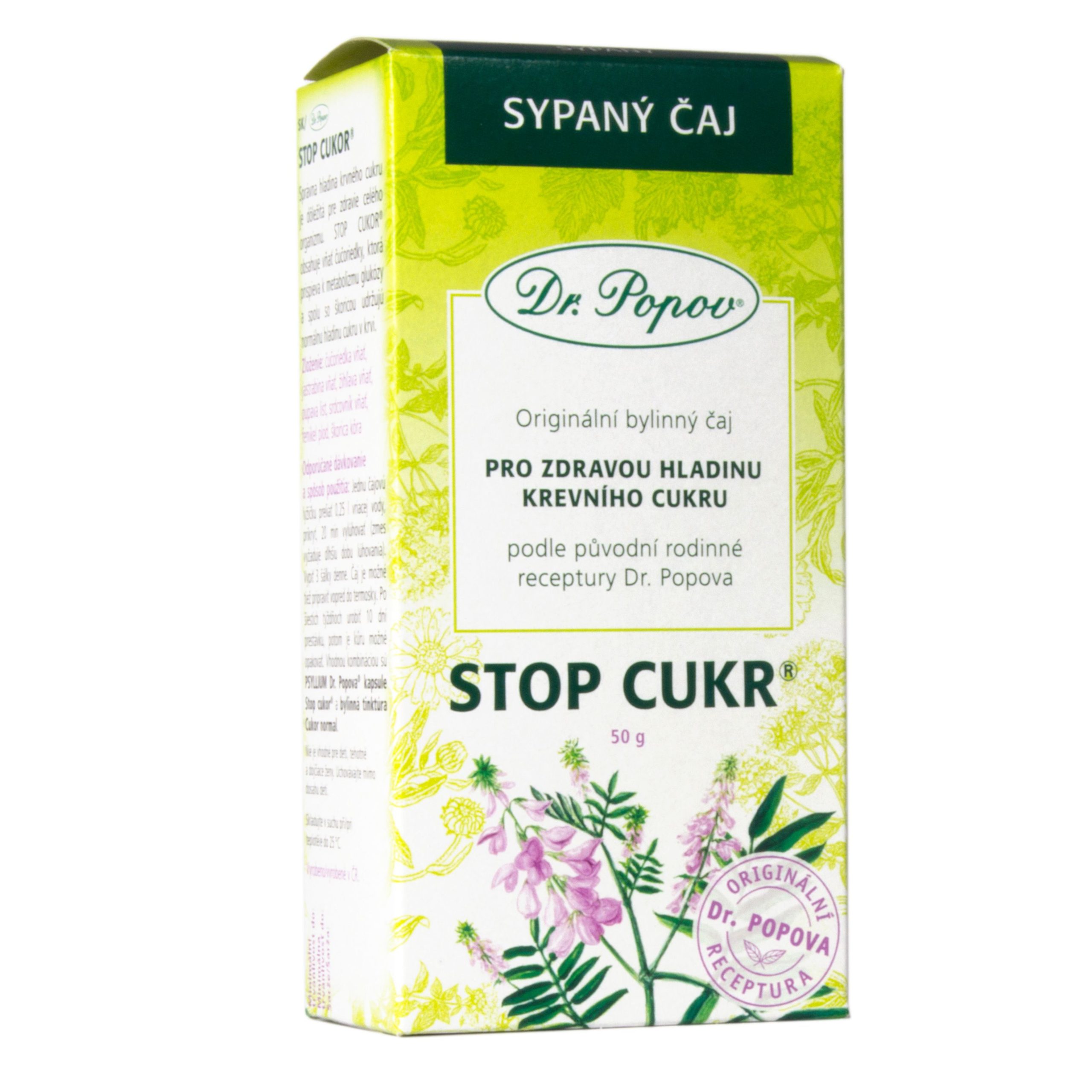 Dr. Popov Stop cukr sypaný čaj 50 g Dr. Popov