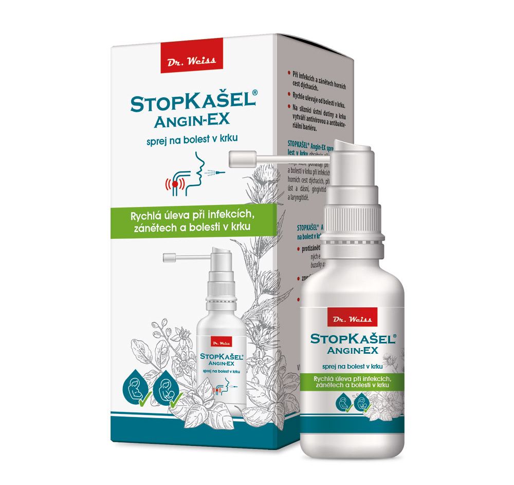 Dr. Weiss STOPKAŠEL Angin-EX bylinný sprej 30 ml Dr. Weiss