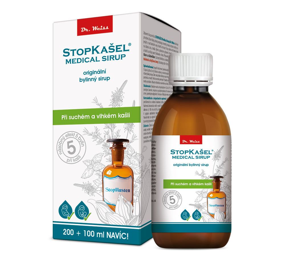 Dr. Weiss STOPKAŠEL Medical sirup 200+100 ml Dr. Weiss