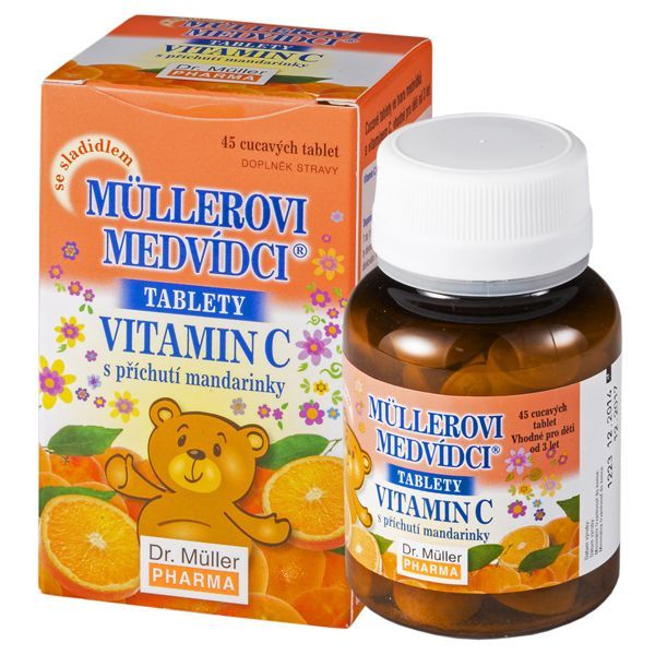 Dr.Müller Müllerovi medvídci s vitaminem C  mandarinka 45 tablet Dr. Müller