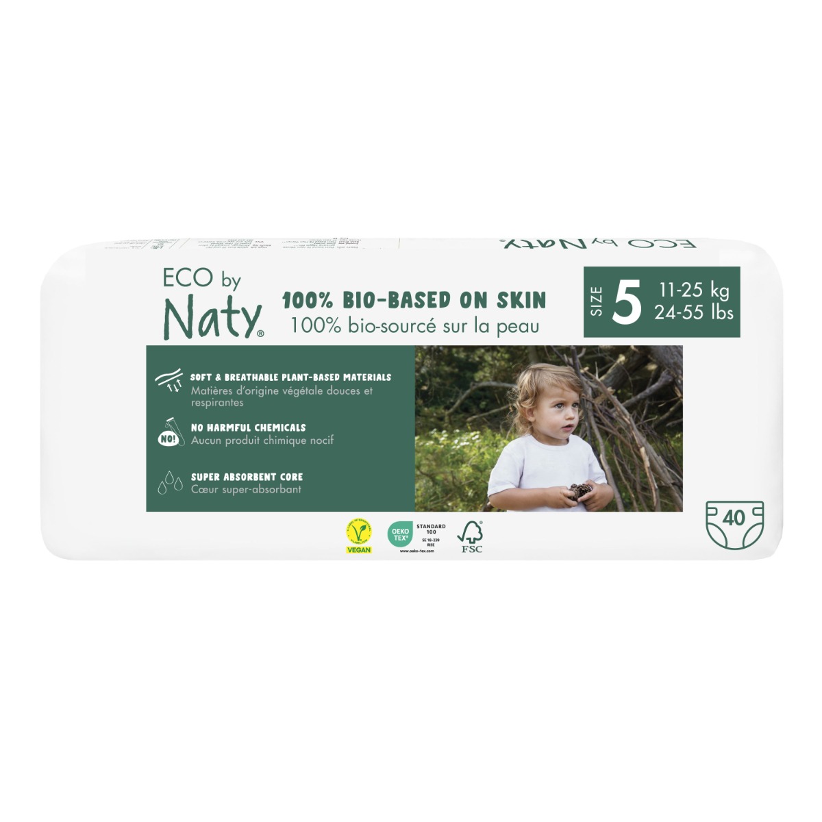 ECO by Naty Junior 11–25 kg dětské plenky 40 ks ECO by Naty