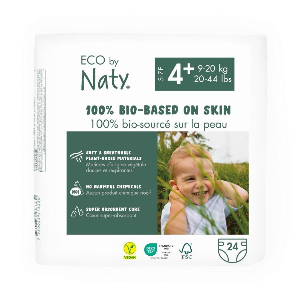 ECO by Naty Maxi+ 9-20 kg dětské plenky 24 ks ECO by Naty