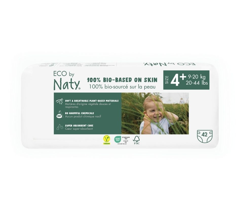 ECO by Naty Maxi+ 9-20 kg dětské plenky 42 ks ECO by Naty