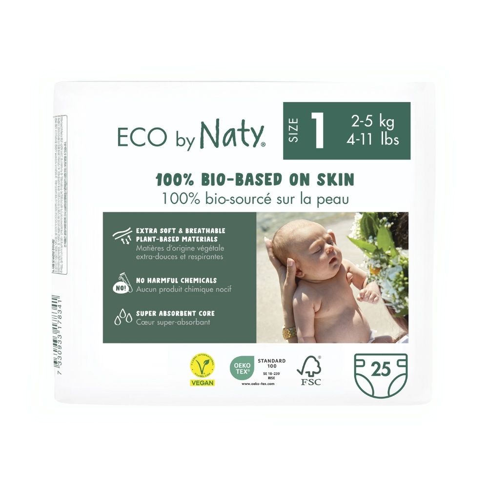 ECO by Naty Newborn 2-5 kg dětské plenky 25 ks ECO by Naty