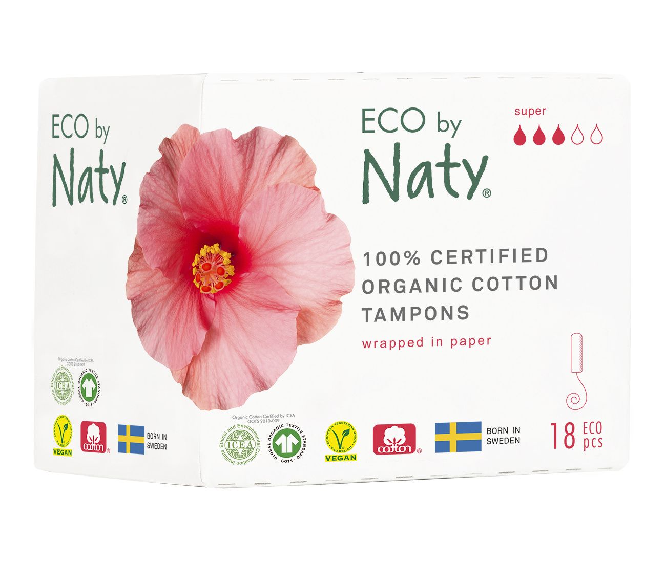ECO by Naty Super dámské tampóny 18 ks ECO by Naty