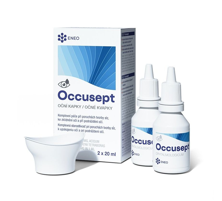 ENEO Occusept oční kapky s vaničkou 2x20 ml ENEO