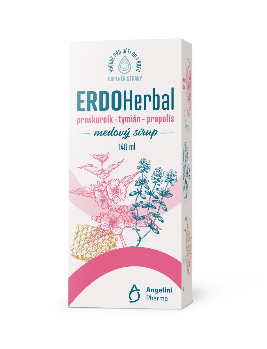 ERDOHerbal Medový sirup 140 ml ERDOHerbal