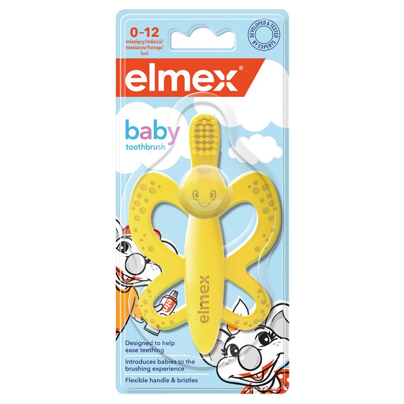 Elmex Baby Zubní kartáček/kousátko 0-12m 1 ks Elmex