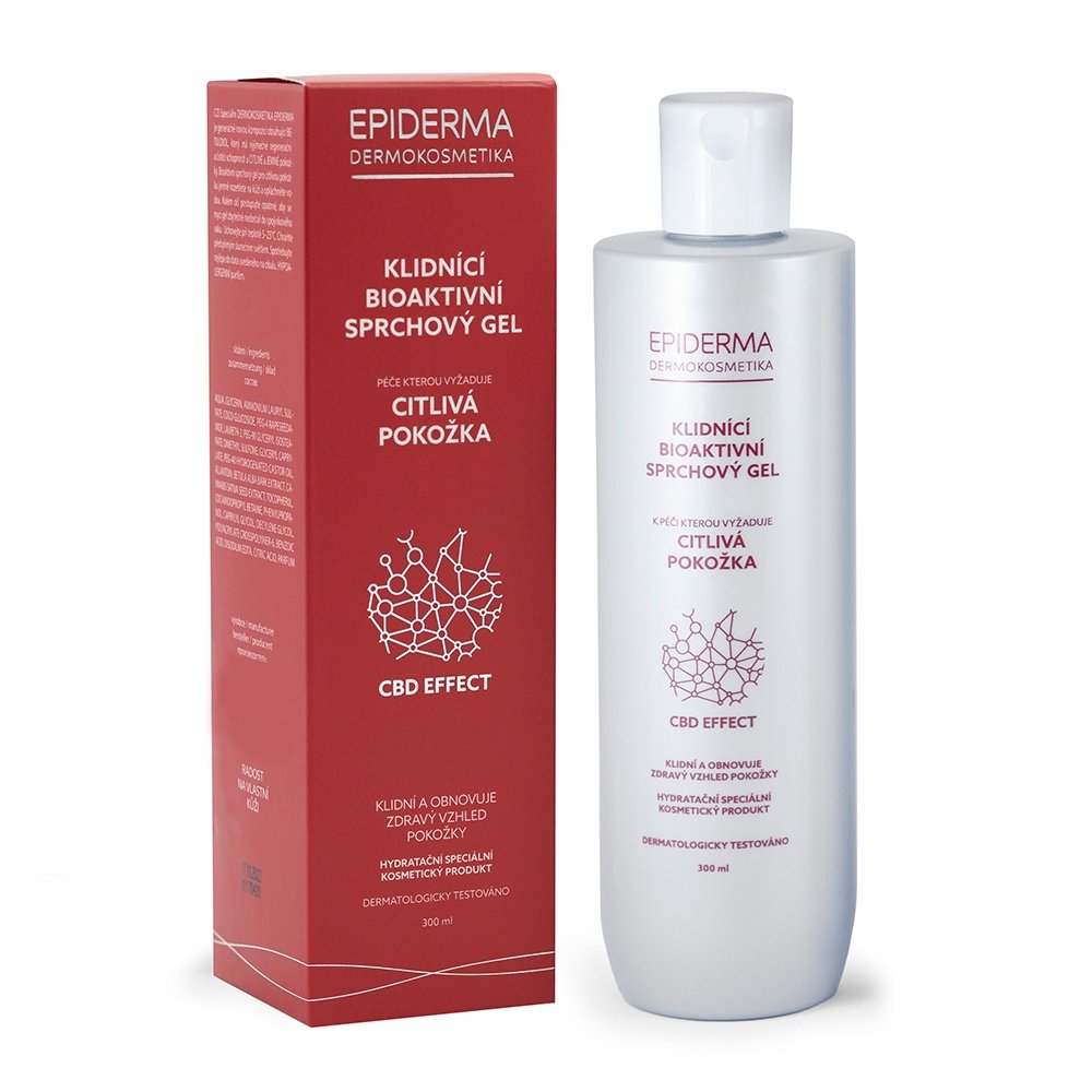 Epiderma Bioaktivní CBD klidnící sprchový gel 300 ml Epiderma