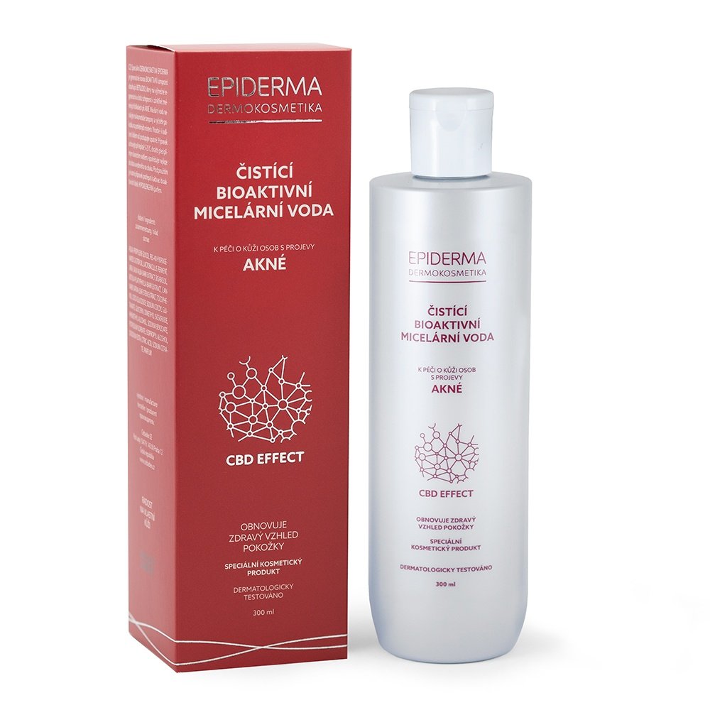Epiderma Bioaktivní CBD micelární voda při akné 300 ml Epiderma