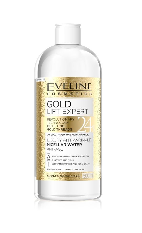 Eveline GOLD Lift Expert Micelární voda 500 ml Eveline