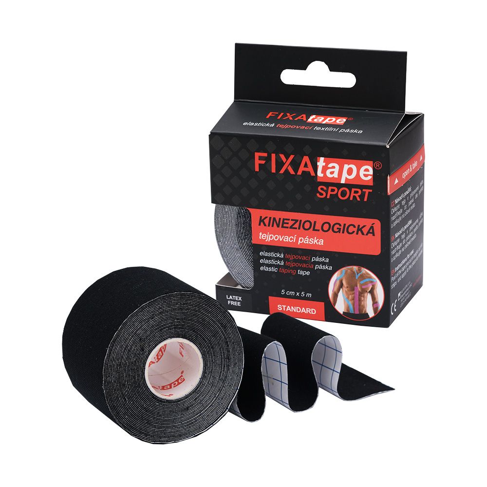 FIXAtape SPORT Standart 5 cm x 5 m kineziologická páska 1 ks černá FIXAtape
