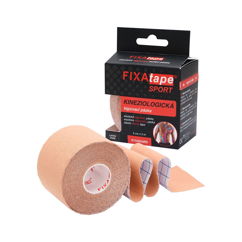 FIXAtape SPORT Standart 5 cm x 5 m kineziologická páska 1 ks tělová FIXAtape