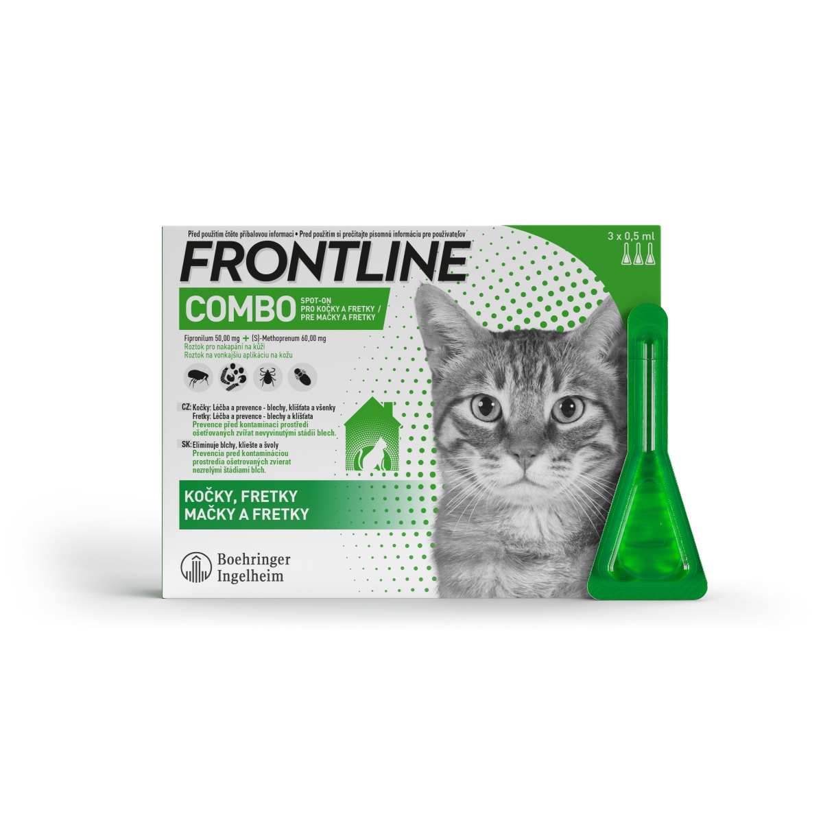FRONTLINE COMBO pro kočky 3 pipety FRONTLINE