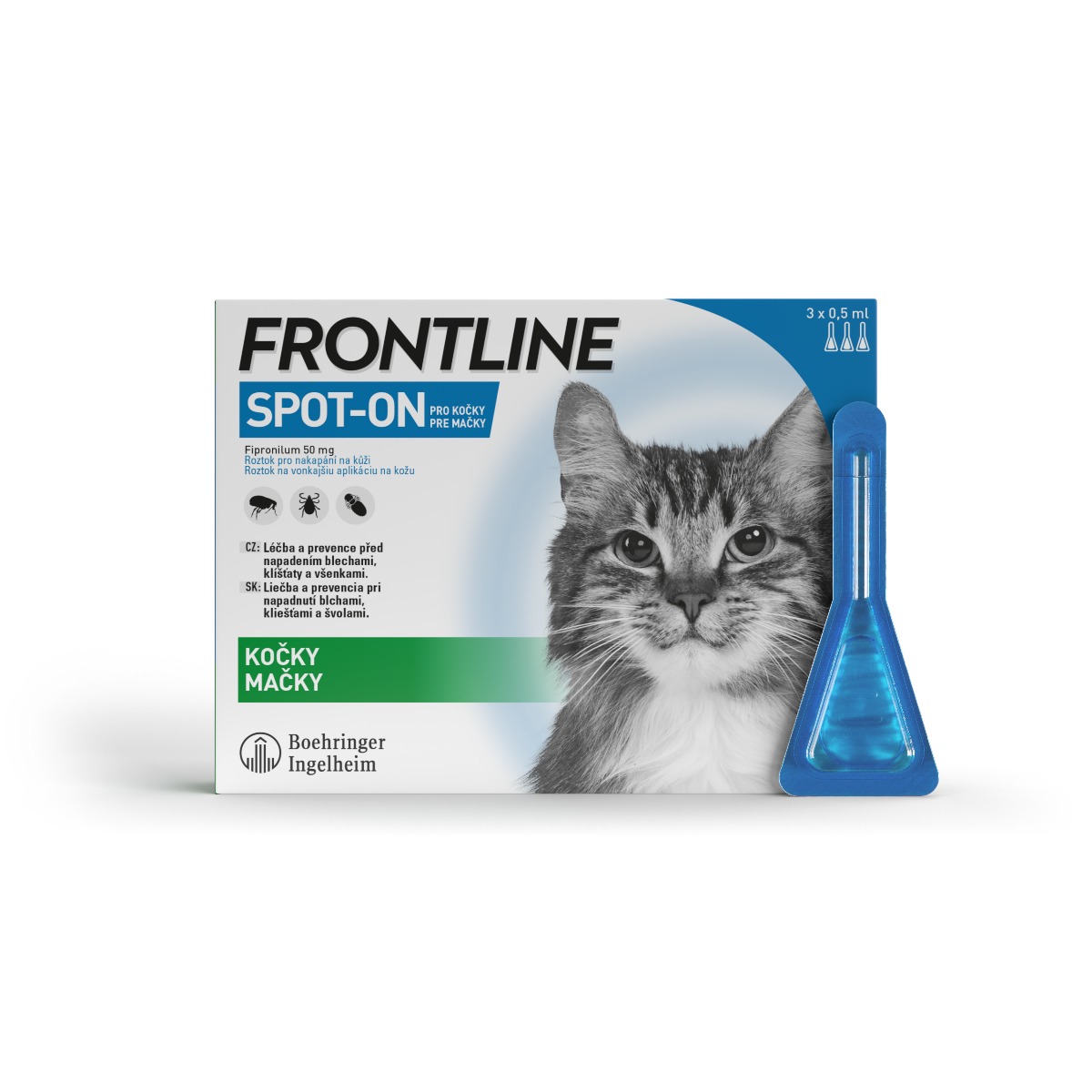 FRONTLINE SPOT-ON pro kočky 3 pipety FRONTLINE