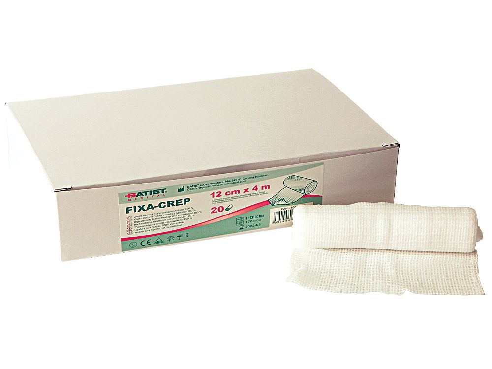 Fixa-crep Obinadlo fixační 12 cm x 4 m  20 ks Fixa-crep