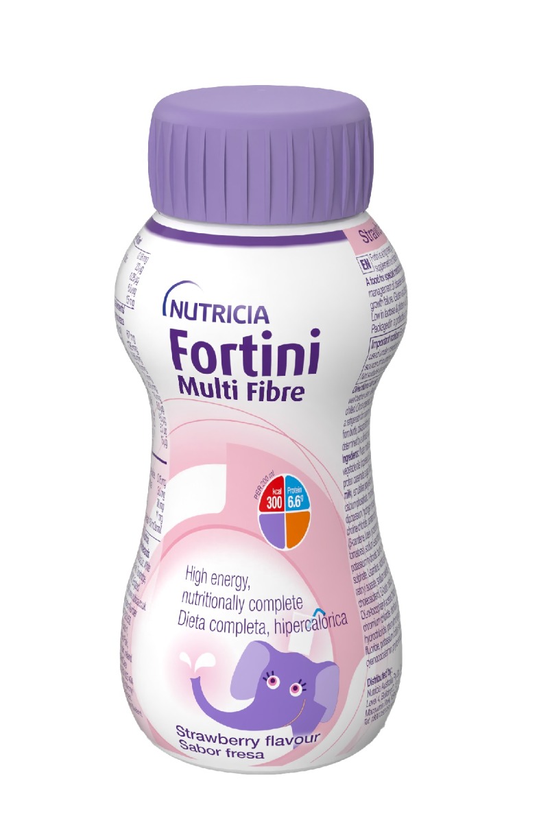 Fortini Pro děti s vlákninou Jahoda 200 ml Fortini