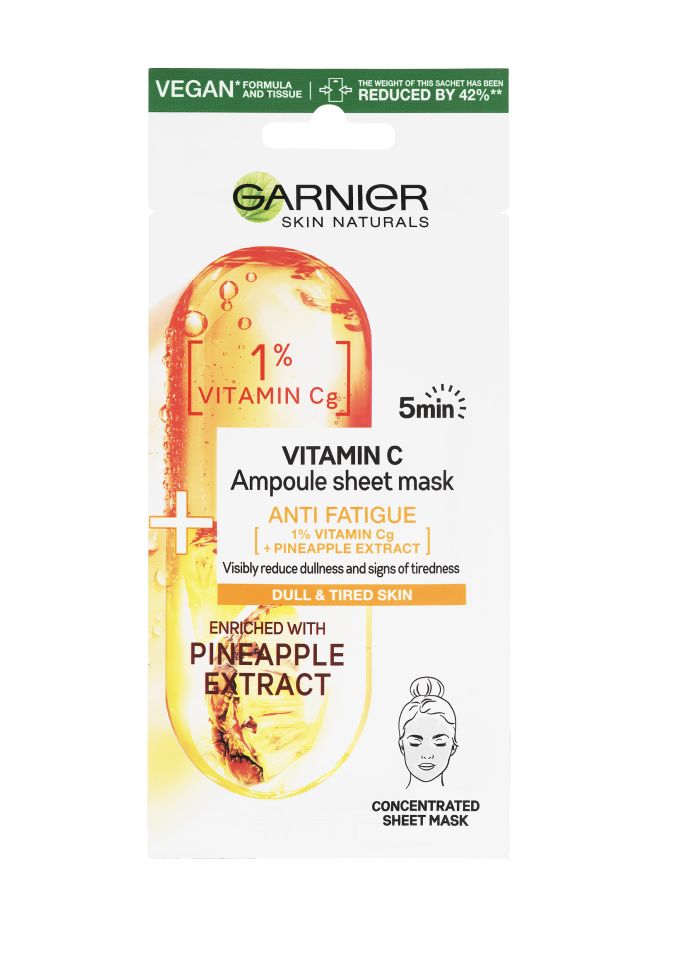 Garnier Skin Naturals Textilní maska s vitamínem C a extraktem z ananasu 15 g Garnier