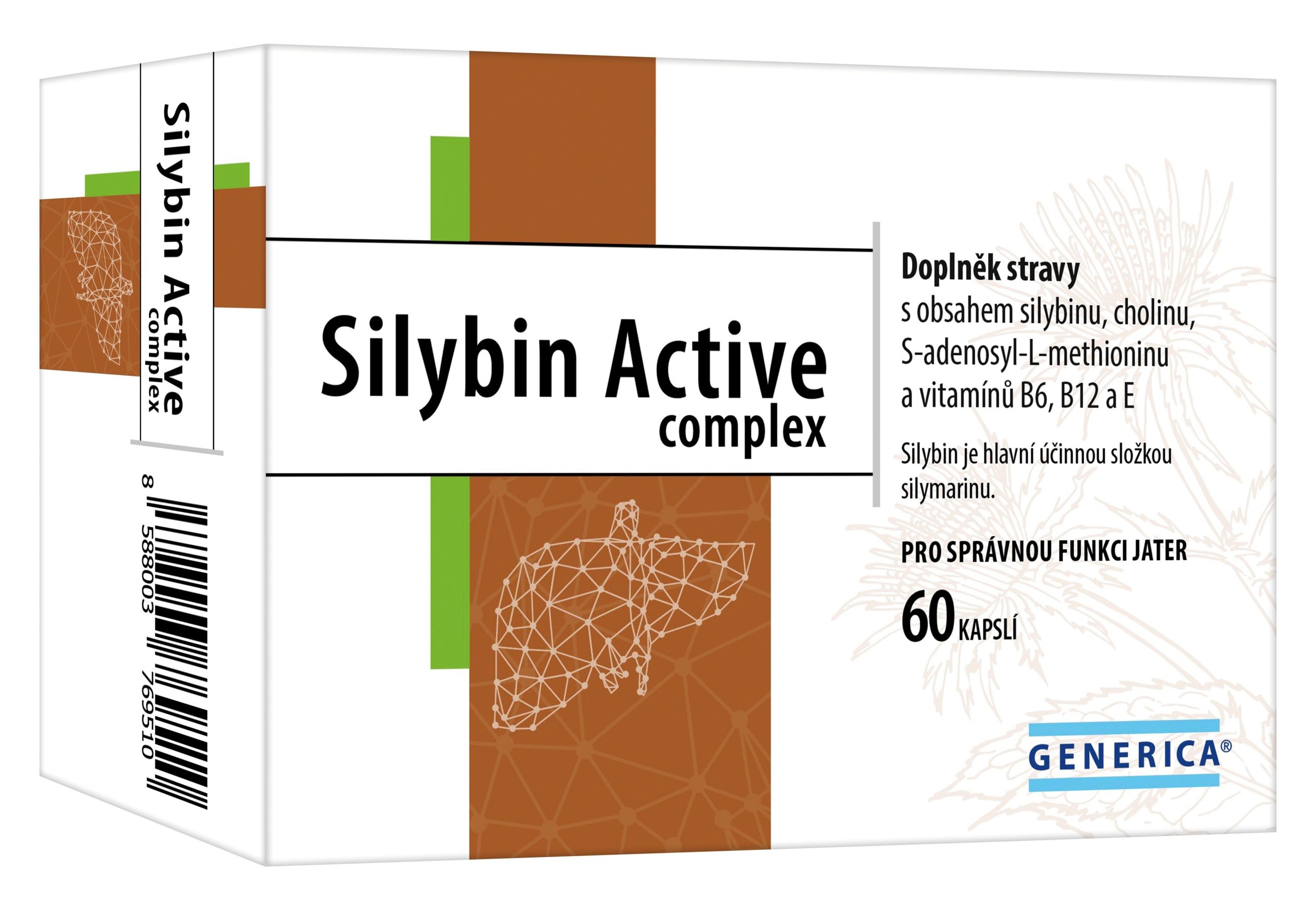Generica Silybin Active complex 60 kapslí Generica