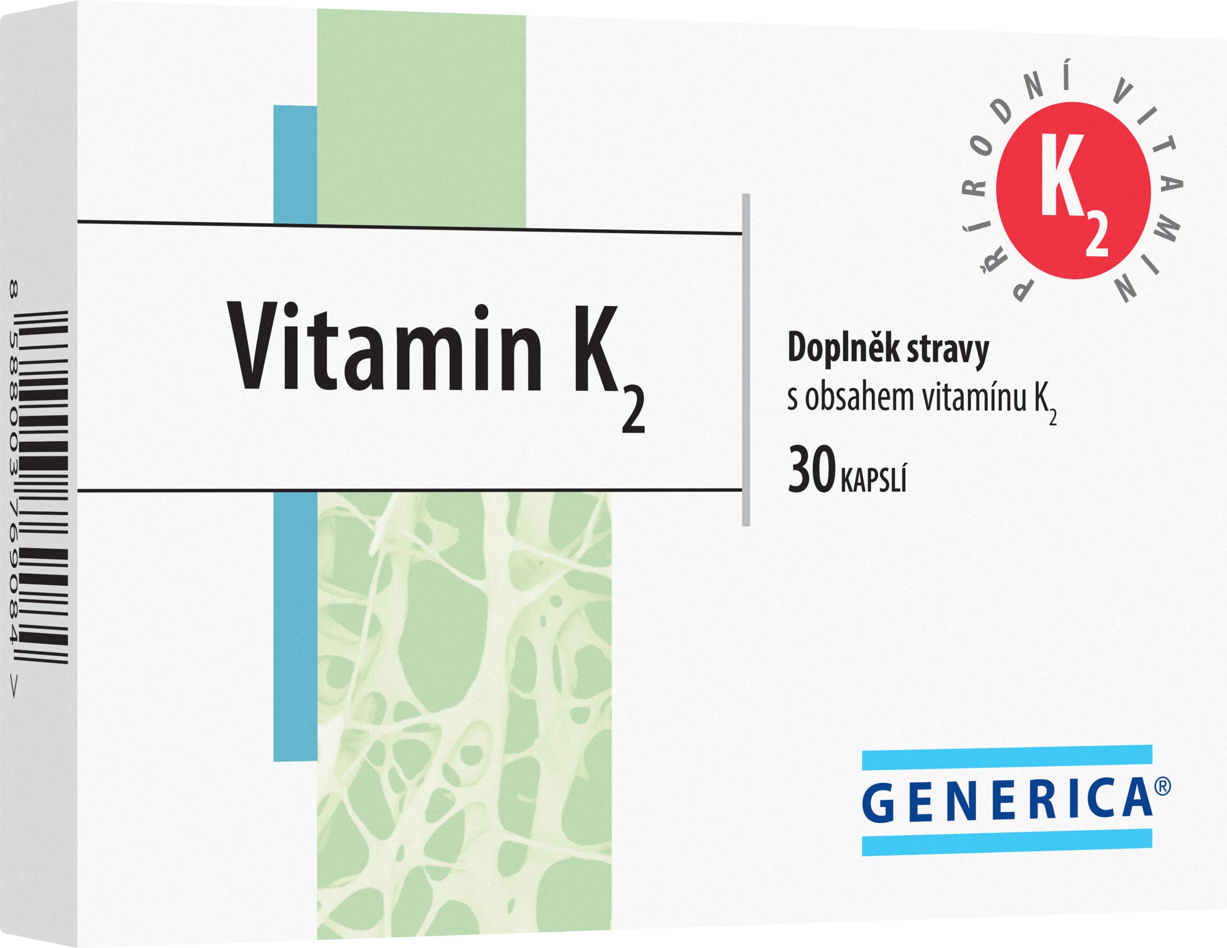 Generica Vitamin K2 30 kapslí Generica