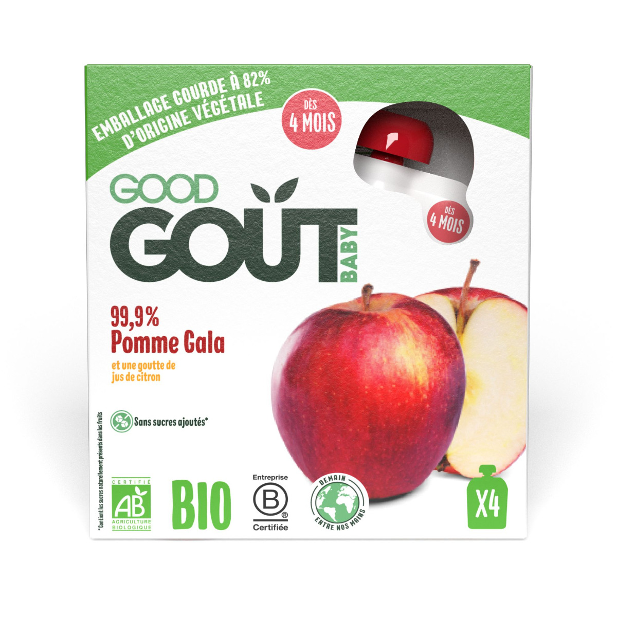 Good Gout BIO Jablko 4m+ 4x85 g Good Gout