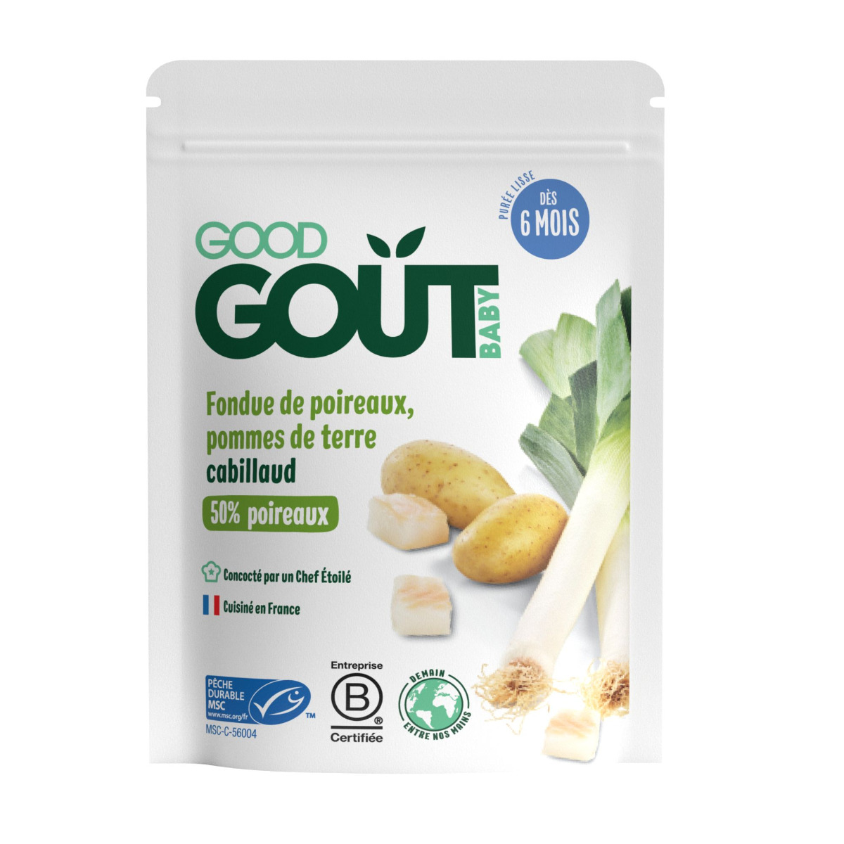 Good Gout BIO Pórek s brambůrkem a treskou 6m+ 190 g Good Gout