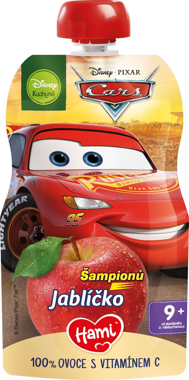 Hami Disney Cars jablíčko kapsička 6x110 g Hami