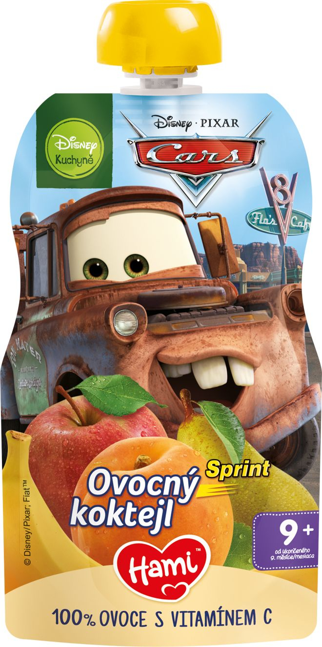 Hami Disney Cars ovocný koktejl kapsička 6x110 g Hami