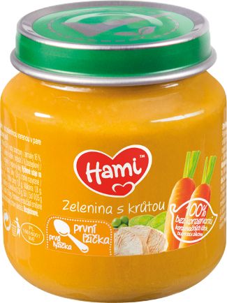Hami Příkrm Zelenina s krůtou 4m+ 125 g Hami