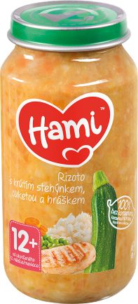 Hami Rizoto s krůtím cuketou a hráškem 12m+ 250 g Hami