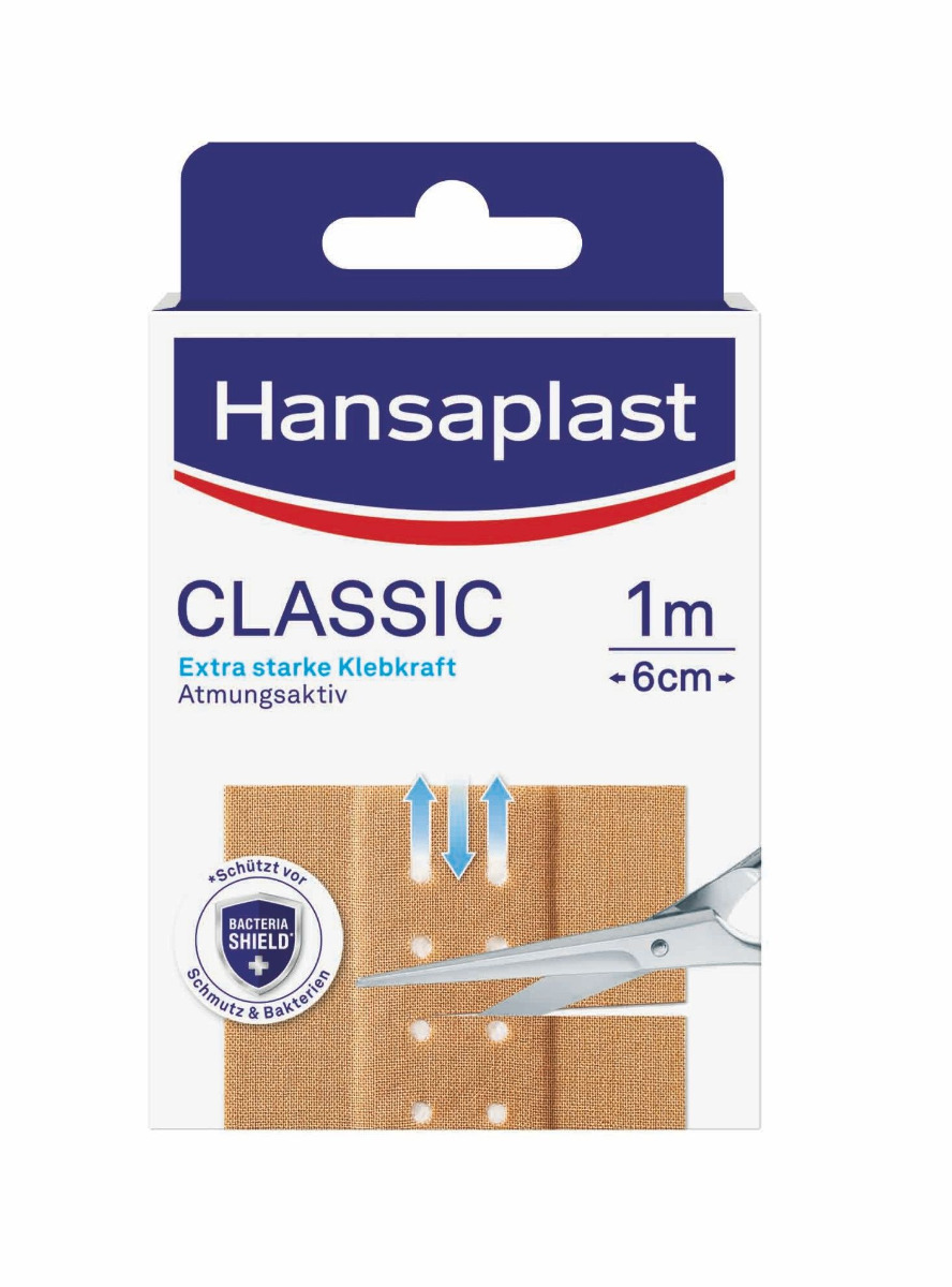 Hansaplast Náplast textilní 1 m x 6 cm nedělená 1 ks Hansaplast
