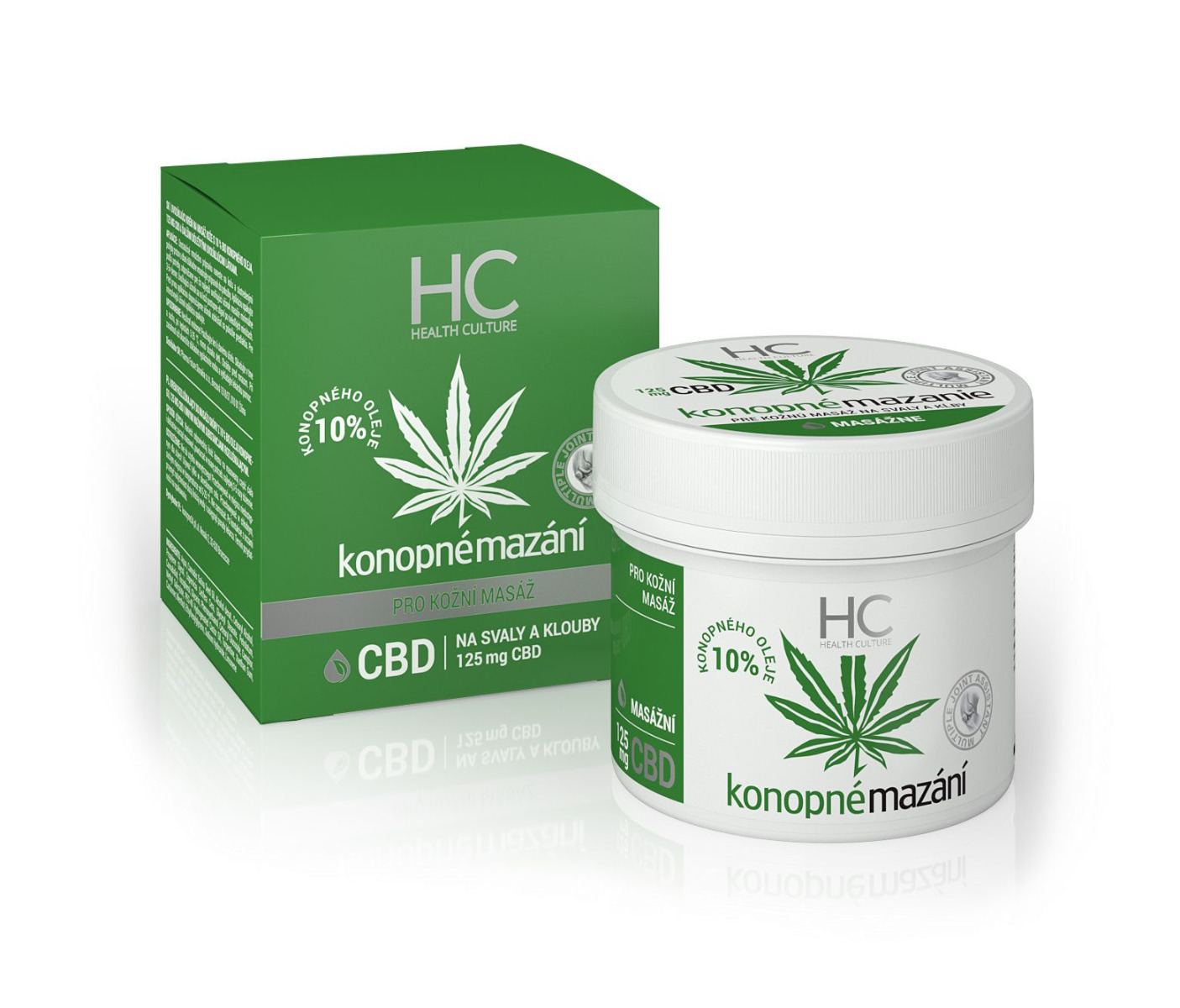 Health Culture CBD konopné mazání masáž 125 ml Health Culture