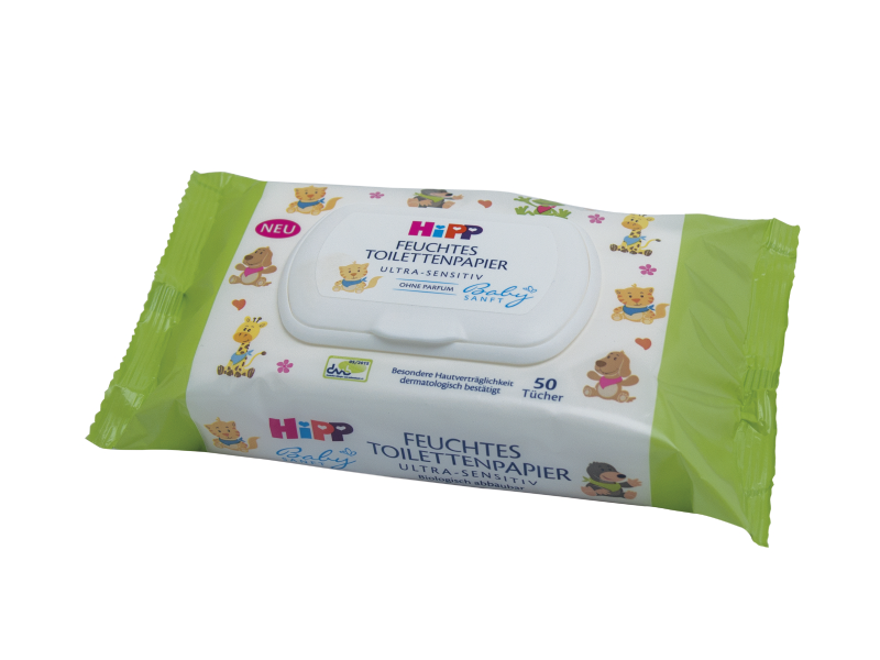 Hipp Babysanft Vlhčený toaletní papír ULTRA SENSITIVE 50 ks Hipp