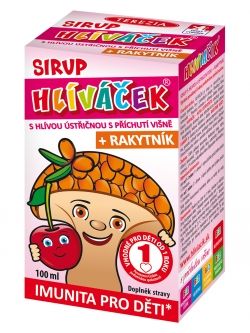 Hlíváček Sirup s hlívou ústřičnou + rakytník příchuť višeň 100 ml Hlíváček