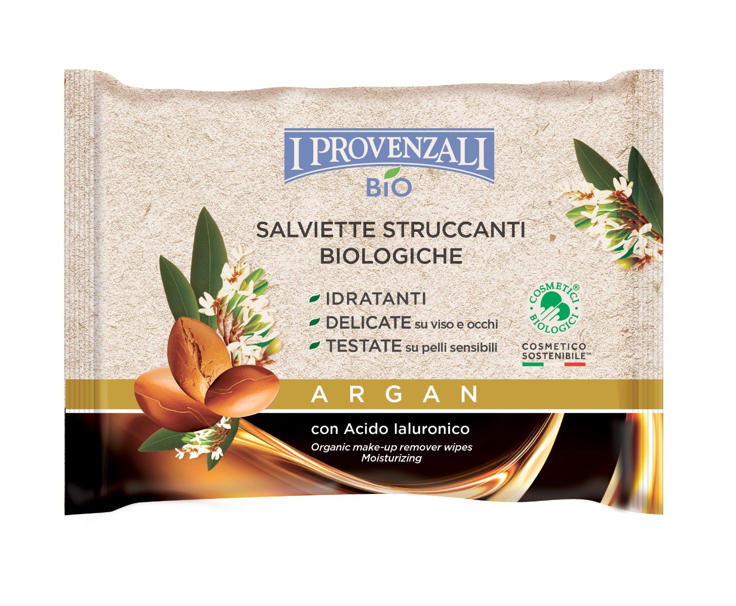 I Provenzali Bio Čisticí odličovací ubrousky Argan 20 ks I Provenzali Bio