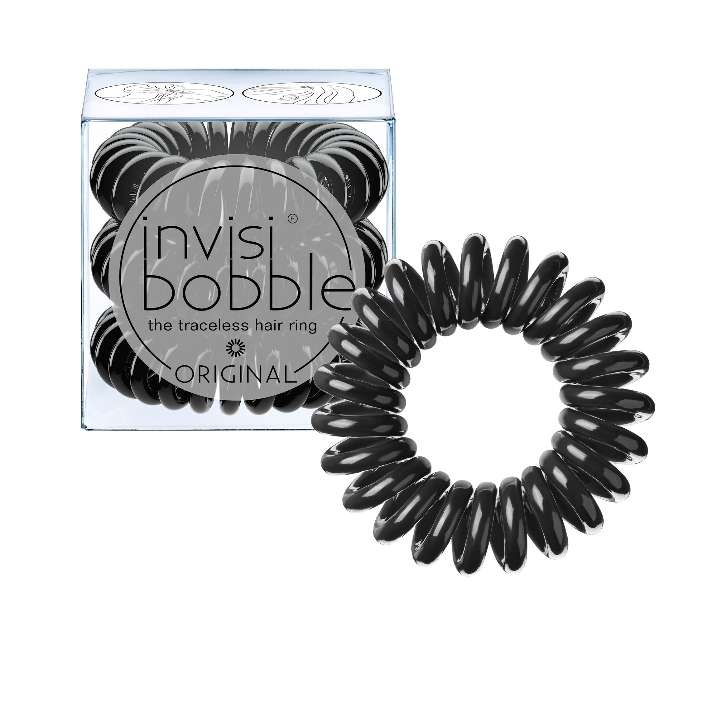Invisibobble Original True Black gumička do vlasů 3 ks Invisibobble