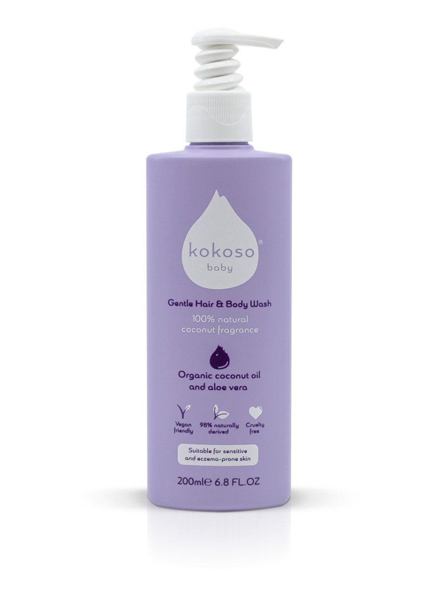Kokoso Baby Jemný dětský mycí gel na tělo i vlásky s parfemací 200 ml Kokoso Baby