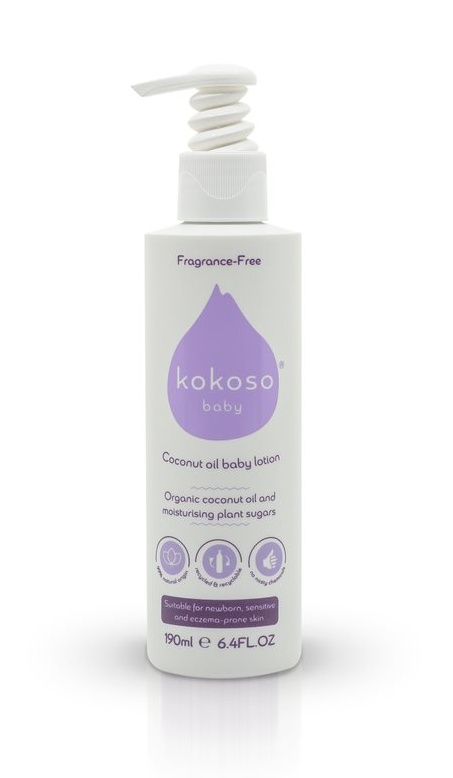 Kokoso Baby Tělové mléko bez parfemace 190 ml Kokoso Baby