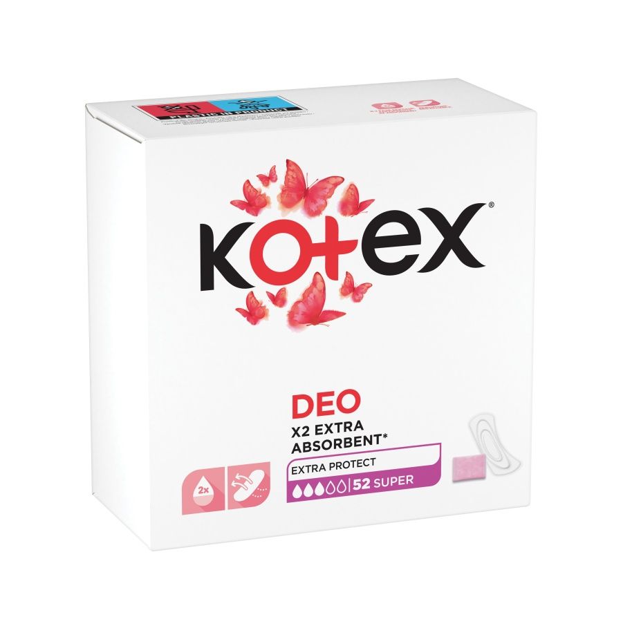 Kotex Liners Super Deo slipové vložky 52 ks Kotex