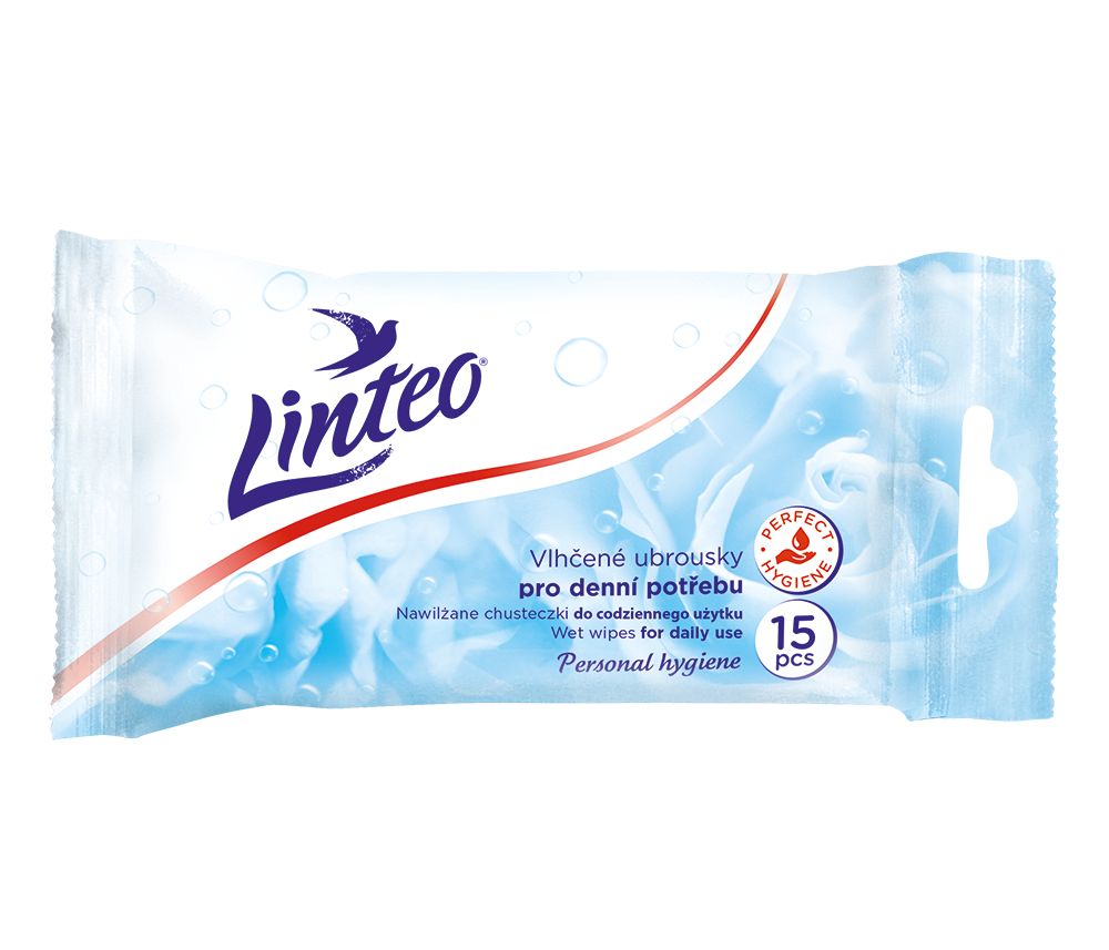 Linteo Vlhčené ubrousky pro denní potřebu 15 ks Linteo