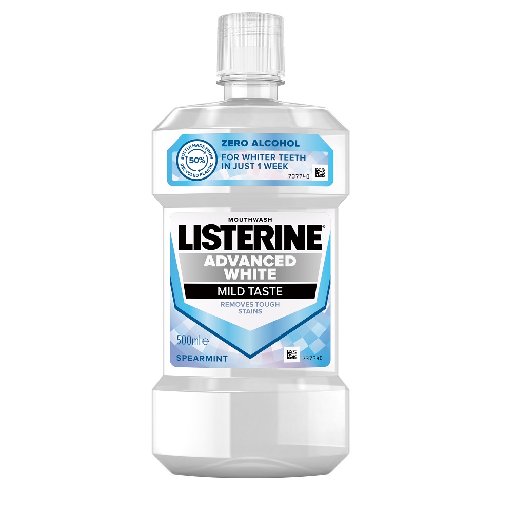 Listerine Advanced White Mild Taste ústní voda 500 ml Listerine