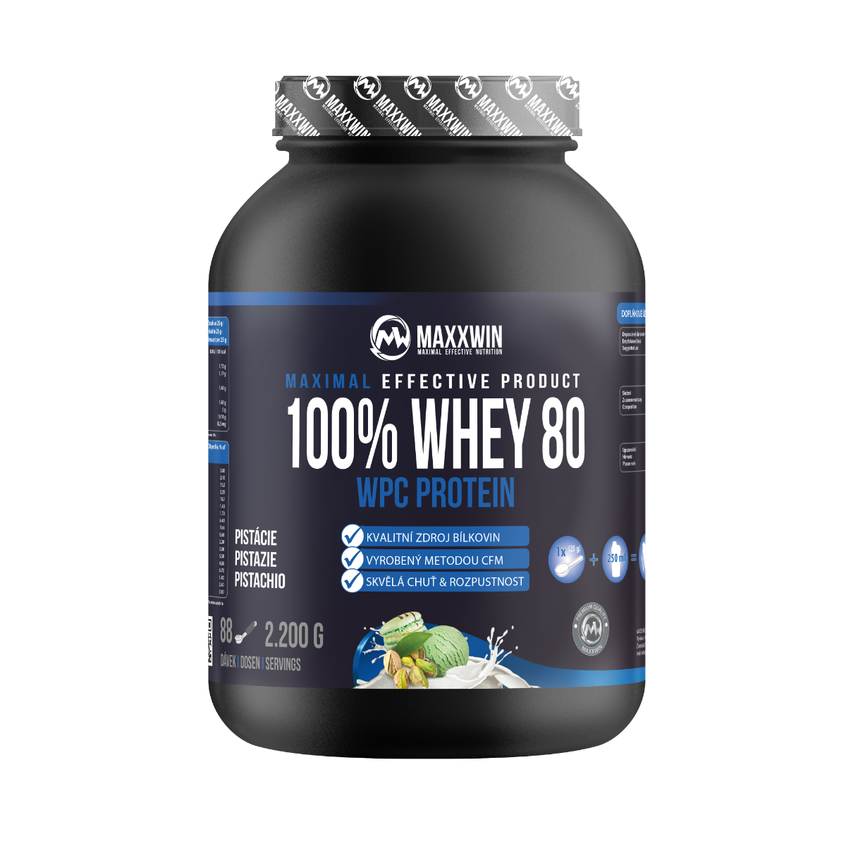 MAXXWIN 100% WHEY 80 pistácie 2200 g MAXXWIN