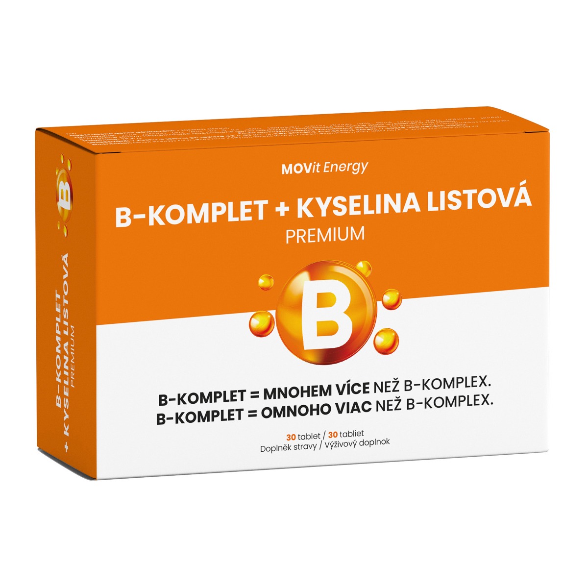 MOVit Energy B-Komplet + Kyselina listová PREMIUM 30 tablet MOVit Energy